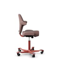 HÅG Capisco 8106 - Steelcut Trio 3 (Kvadrat) - Wool / Polyamide - STT645 - Dusty red - Blush Rose - 150mm (seat height 40–55cm) - Soft castors for hard floors thumbnail