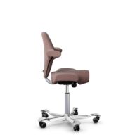 HÅG Capisco 8106 - Steelcut Trio 3 (Kvadrat) - Laine / Polyamide - STT645 - Blush Rose - 150 mm (hauteur d’assise 40–55 cm) - Roues souples pour sols durs thumbnail