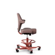 HÅG Capisco 8106 - Steelcut Trio 3 (Kvadrat) - Wool / Polyamide - STT645 - Dusty red - Blush Rose - 200 mm (seat height 46-64cm) - Hard castors for soft floors thumbnail