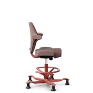 HÅG Capisco 8106 - Steelcut Trio 3 (Kvadrat) - Lana / Poliamida - STT645 - Dusty red - Blush Rose - 265 mm (seat height 53-79cm) - Glides thumbnail