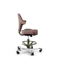 HÅG Capisco 8106 - Steelcut Trio 3 (Kvadrat) - Lana / Poliamida - STT645 - Dusty red - Moss Grey - 200 mm (seat height 46-64cm) - Soft castors for hard floors thumbnail