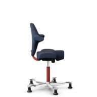 HÅG Capisco 8106 - Steelcut Trio 3 (Kvadrat) - Wool / Polyamide - STT796 - Blue - Blush Rose - 150mm (seat height 40–55cm) - Glides thumbnail