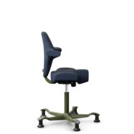 HÅG Capisco 8106 - Steelcut Trio 3 (Kvadrat) - Wolle / Polyamid - STT796 - Blue - Moss Grey - 150mm (Sitzhöhe 40-55cm) - Bodengleiter thumbnail