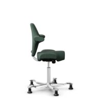HÅG Capisco 8106 - Steelcut Trio 3 (Kvadrat) - Lana / Poliamida - STT966 Brown grey - White - 265 mm (seat height 53-79cm) - Glides thumbnail