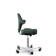 HÅG Capisco 8106 - Steelcut Trio 3 (Kvadrat) - Laine / Polyamide - STT966 Brown grey - Argent - 200 mm (hauteur d’assise 46–64 cm) - Roues souples pour sols durs thumbnail