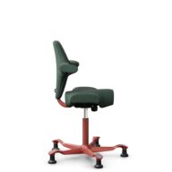 HÅG Capisco 8106 - Steelcut Trio 3 (Kvadrat) - Lana / Poliamida - STT966 Brown grey - Blush Rose - 150mm (seat height 40–55cm) - Glides thumbnail