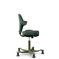 HÅG Capisco 8106 - Steelcut Trio 3 (Kvadrat) - Wol / Polyamide - STT966 Brown grey - Moss Grey - 200 mm (Zithoogte 46-64mm) - Glijdoppen thumbnail