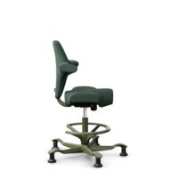 HÅG Capisco 8106 - Steelcut Trio 3 (Kvadrat) - Laine / Polyamide - STT966 Brown grey - Moss Grey - 265 mm (hauteur d’assise 53–79 cm) - Patins thumbnail
