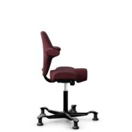 HÅG Capisco 8106 - Steelcut 3 (Kvadrat) - Laine / Polyamide - STT682 Chestnut - Noir - 200 mm (hauteur d’assise 46–64 cm) - Patins thumbnail