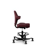 HÅG Capisco 8106 - Steelcut 3 (Kvadrat) - Laine / Polyamide - STT682 Chestnut - Noir - 200 mm (hauteur d’assise 46–64 cm) - Patins thumbnail