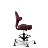 HÅG Capisco 8106 - Steelcut 3 (Kvadrat) - Laine / Polyamide - STT682 Chestnut - Noir - 200 mm (hauteur d’assise 46–64 cm) - Patins thumbnail