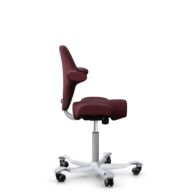 HÅG Capisco 8106 - Steelcut 3 (Kvadrat) - Wool / Polyamide - STT682 Chestnut - Silver - 200 mm (seat height 46-64cm) - Soft castors for hard floors thumbnail