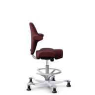 HÅG Capisco 8106 - Steelcut 3 (Kvadrat) - Wool / Polyamide - STT682 Chestnut - Silver - 200 mm (seat height 46-64cm) - Glides thumbnail