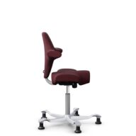 HÅG Capisco 8106 - Steelcut 3 (Kvadrat) - Laine / Polyamide - STT682 Chestnut - Argent - 265 mm (hauteur d’assise 53–79 cm) - Patins thumbnail
