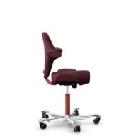 HÅG Capisco 8106 - Steelcut 3 (Kvadrat) - Wool / Polyamide - STT682 Chestnut - Blush Rose - 150mm (seat height 40–55cm) - Soft castors for hard floors thumbnail