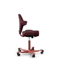 HÅG Capisco 8106 - Steelcut 3 (Kvadrat) - Wool / Polyamide - STT682 Chestnut - Blush Rose - 265 mm (seat height 53-79cm) - Hard castors for soft floors thumbnail