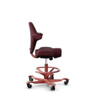 HÅG Capisco 8106 - Steelcut 3 (Kvadrat) - Wolle / Polyamid - STT682 Chestnut - Blush Rose - 265 mm (Sitzhöhe 53-79cm) - Weiche Rollen für harte Böden thumbnail