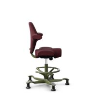 HÅG Capisco 8106 - Steelcut 3 (Kvadrat) - Wolle / Polyamid - STT682 Chestnut - Moss Grey - 265 mm (Sitzhöhe 53-79cm) - Bodengleiter thumbnail