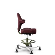 HÅG Capisco 8106 - Steelcut 3 (Kvadrat) - Wol / Polyamide - STT682 Chestnut - Moss Grey - 265 mm (Zithoogte 53-79cm) - Glijdoppen thumbnail