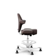 HÅG Capisco 8106 - Paloma Soft (Wollsdorf) - Cuir semi-aniline - ATG55130 - Blanc - 200 mm (hauteur d’assise 46–64 cm) - Patins thumbnail