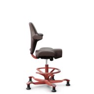 HÅG Capisco 8106 - Paloma Soft (Wollsdorf) - Cuero semi-anilina - ATG55130 - Dark brown - Blush Rose - 265 mm (seat height 53-79cm) - Glides thumbnail