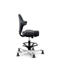 HÅG Capisco 8106 - Paloma Soft (Wollsdorf) - Cuir semi-aniline - ATG55185 - Charcoal - Noir - 265 mm (hauteur d’assise 53–79 cm) - Patins thumbnail