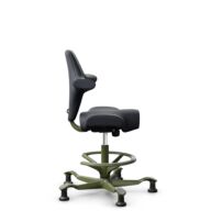 HÅG Capisco 8106 - Paloma Soft (Wollsdorf) - Cuir semi-aniline - ATG55185 - Charcoal - Moss Grey - 200 mm (hauteur d’assise 46–64 cm) - Patins thumbnail