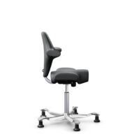 HÅG Capisco 8106 - Paloma Soft (Wollsdorf) - Cuir semi-aniline - ATG55206 - Argent - 150 mm (hauteur d’assise 40–55 cm) - Patins thumbnail