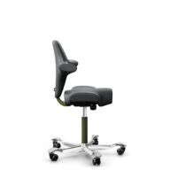 HÅG Capisco 8106 - Paloma Soft (Wollsdorf) - Cuero semi-anilina - ATG55206 - Grey - Moss Grey - 150mm (seat height 40–55cm) - Soft castors for hard floors thumbnail