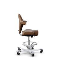 HÅG Capisco 8106 - Paloma Soft (Wollsdorf) - Semi-aniline leather - PL05429 Cognac - Silver - 265 mm (seat height 53-79cm) - Hard castors for soft floors thumbnail