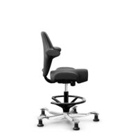 HÅG Capisco 8106 - Paloma Soft (Wollsdorf) - Cuero semi-anilina - PL56100 Black - Black - 265 mm (seat height 53-79cm) - Glides thumbnail