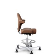 HÅG Capisco 8106 - Elmosoft (Elmo) - Cuero semi-anilina - EL33004 - Cognac - Silver - 265 mm (seat height 53-79cm) - Glides thumbnail
