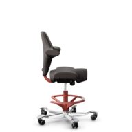 HÅG Capisco 8106 - Elmosoft (Elmo) - Cuir semi-aniline - EL93068 - Blush Rose - 200 mm (hauteur d’assise 46–64 cm) - Roues souples pour sols durs thumbnail