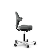HÅG Capisco 8106 - Cura Loop (Gabriel) - Recyceltes Polyester - CLP60109 - Grey - Schwarz - 150mm (Sitzhöhe 40-55cm) - Harte Rollen für weiche Böden thumbnail