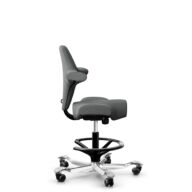 HÅG Capisco 8106 - Cura Loop (Gabriel) - Recycled Polyester - CLP60109 - Grey - Black - 200 mm (seat height 46-64cm) - Soft castors for hard floors thumbnail