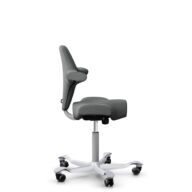HÅG Capisco 8106 - Cura Loop (Gabriel) - Gerecycled Polyester - CLP60109 - Grey - Framekleur - Zilver - Gasveer - 150 mm (Zithoogte 40-55cm) - Vloercontact - Zachte wielen t.b.v. harde vloeren - Voetenring - Nee, geen voetenring - Voetster - Nee, voets... thumbnail
