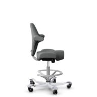 HÅG Capisco 8106 - Cura Loop (Gabriel) - Polyester recyclé - CLP60109 - Grey - Argent - 200 mm (hauteur d’assise 46–64 cm) - Roues dures pour sols souples thumbnail