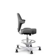 HÅG Capisco 8106 - Cura Loop (Gabriel) - Recycled Polyester - CLP60109 - Grey - Silver - 200 mm (seat height 46-64cm) - Glides thumbnail