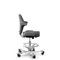 HÅG Capisco 8106 - Cura Loop (Gabriel) - Polyester recyclé - CLP60109 - Grey - Argent - 265 mm (hauteur d’assise 53–79 cm) - Roues souples pour sols durs thumbnail