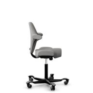 HÅG Capisco 8106 - Cura Loop (Gabriel) - Recycled Polyester - CLP60110 Light grey - Black - 265 mm (seat height 53-79cm) - Hard castors for soft floors thumbnail