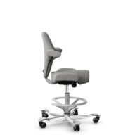 HÅG Capisco 8106 - Cura Loop (Gabriel) - Poliéster reciclados - CLP60110 Light grey - Silver - 200 mm (seat height 46-64cm) - Hard castors for soft floors thumbnail