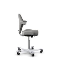 HÅG Capisco 8106 - Cura Loop (Gabriel) - Recycled Polyester - CLP60110 Light grey - Silver - 200 mm (seat height 46-64cm) - Soft castors for hard floors thumbnail