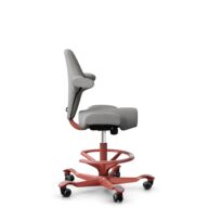 HÅG Capisco 8106 - Cura Loop (Gabriel) - Recycled Polyester - CLP60110 Light grey - Blush Rose - 265 mm (seat height 53-79cm) - Hard castors for soft floors thumbnail