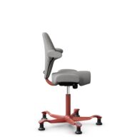HÅG Capisco 8106 - Cura Loop (Gabriel) - Gerecycled Polyester - CLP60110 Light grey - Blush Rose - 265 mm (Zithoogte 53-79cm) - Glijdoppen thumbnail