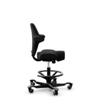HÅG Capisco 8106 - Cura Loop (Gabriel) - Recycled Polyester - CLP60999 Black - Black - 200 mm (seat height 46-64cm) - Soft castors for hard floors thumbnail