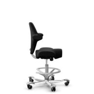 HÅG Capisco 8106 - Cura Loop (Gabriel) - Recycled Polyester - CLP60999 Black - Silver - 265 mm (seat height 53-79cm) - Hard castors for soft floors thumbnail
