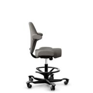HÅG Capisco 8106 - Cura Loop (Gabriel) - Recycled Polyester - CLP61168 Beige-grey - Black - 265 mm (seat height 53-79cm) - Hard castors for soft floors thumbnail