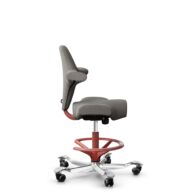 HÅG Capisco 8106 - Cura Loop (Gabriel) - Recycled Polyester - CLP61168 Beige-grey - Blush Rose - 265 mm (seat height 53-79cm) - Hard castors for soft floors thumbnail