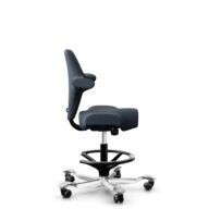 HÅG Capisco 8106 - Cura Loop (Gabriel) - Recycled Polyester - CLP66165 Blue - Black - 265 mm (seat height 53-79cm) - Soft castors for hard floors thumbnail