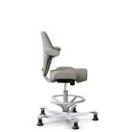 HÅG Capisco 8106 - Mainline Flax (Camira) - Wool / Flax - MLF002 Beige-Grey - Silver - 265 mm (seat height 53-79cm) - Glides thumbnail